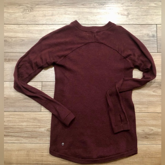 Lululemon Sit In Lotus Sweater burgundy size 6 - Picture 3 of 4